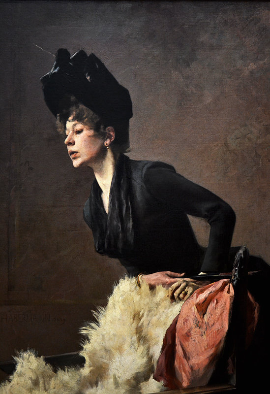 Hugo von Habermann, Bildnis einer jungen Dame, 1889