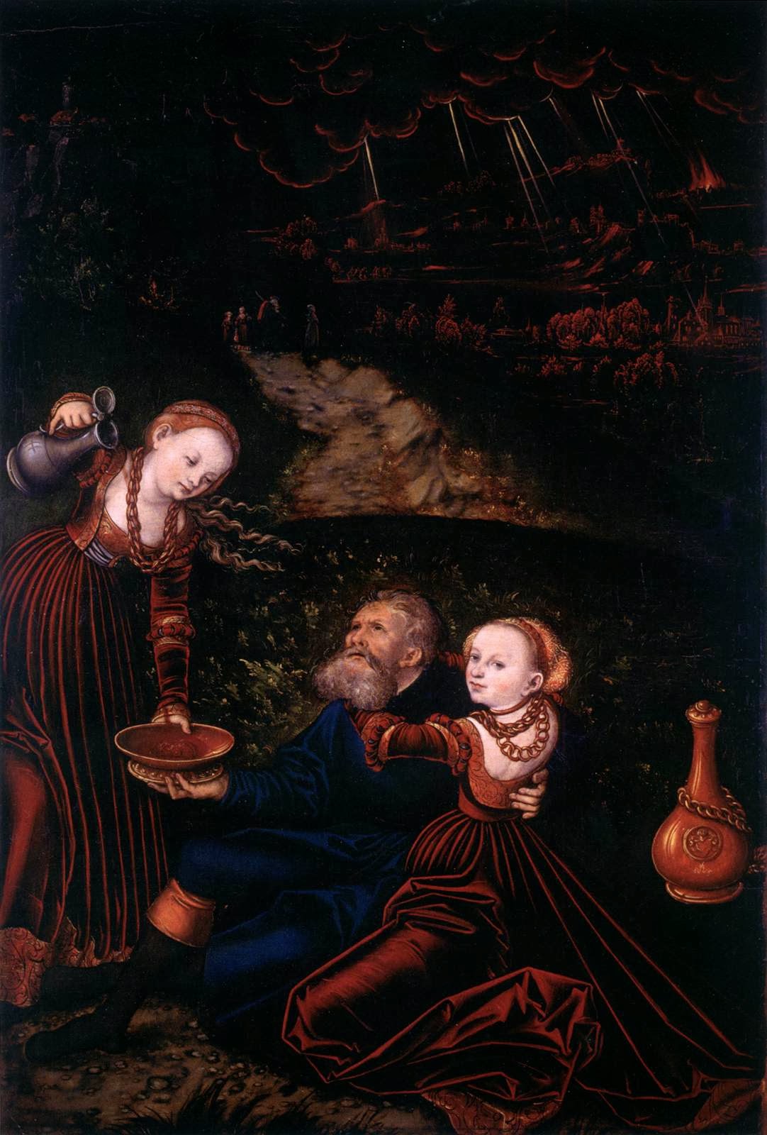 Lucas_Cranach_d.Ä._-_Lot_und_seine_Töchter_circa 1528-1530(Moravian_Gallery,_Brno)